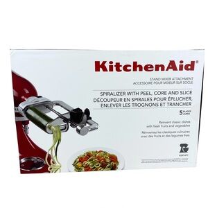 New KitchenAid Stand Mixer Spiralizer Attachment  Peel  Core  Slice  Four Blades